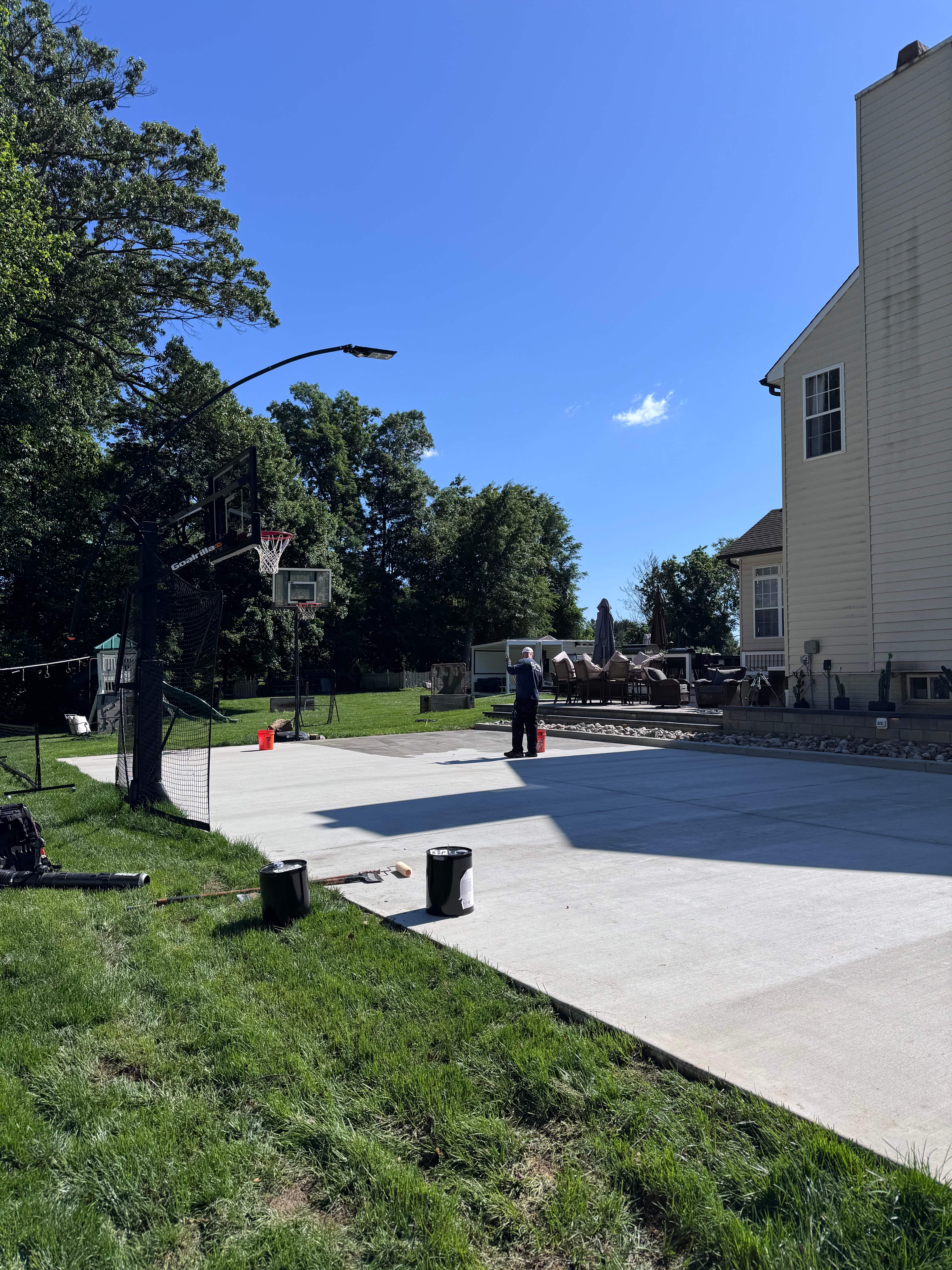 Residential pickleball court build — construction gallery photo