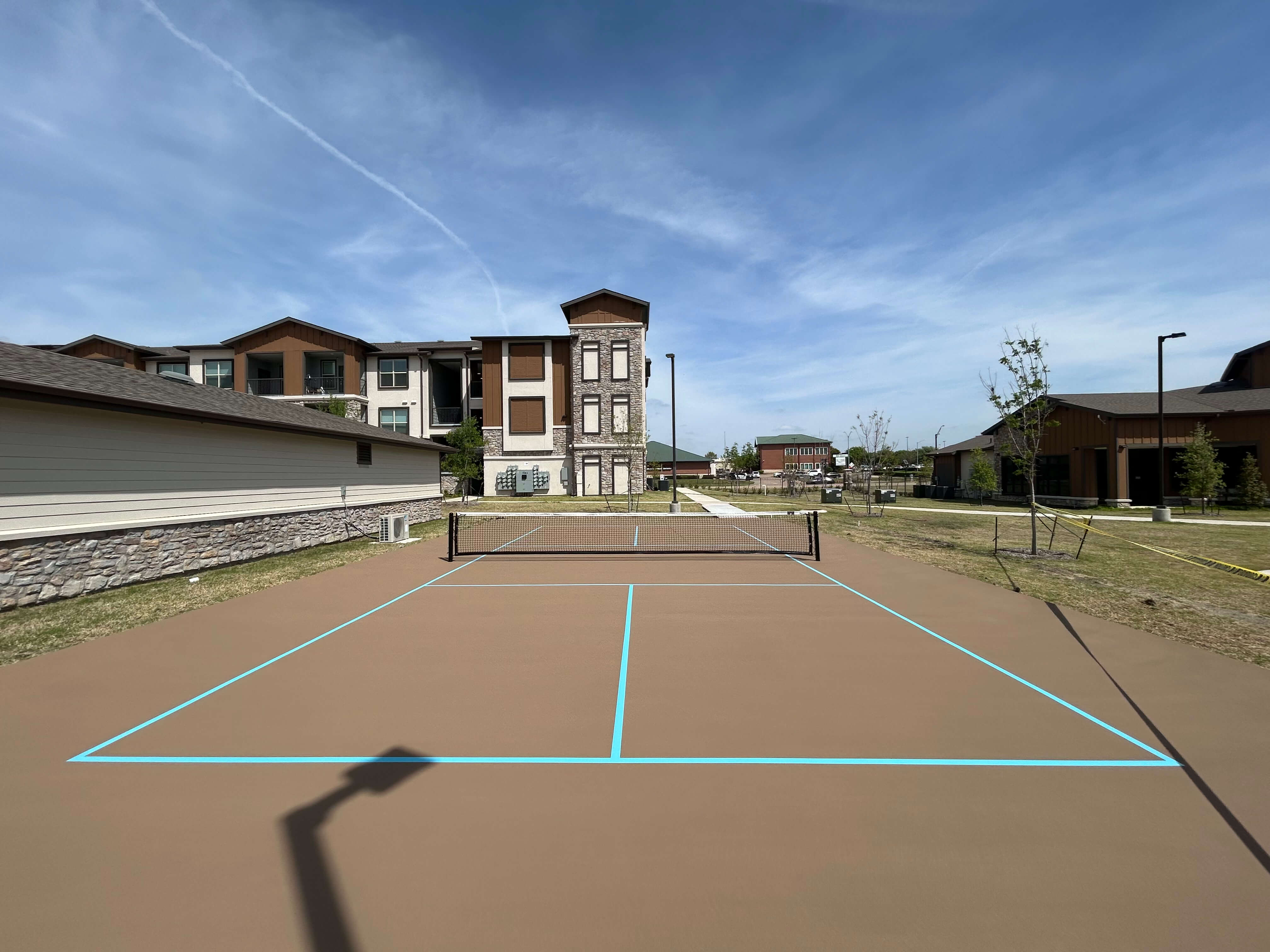 Completed commercial pickleball court facility