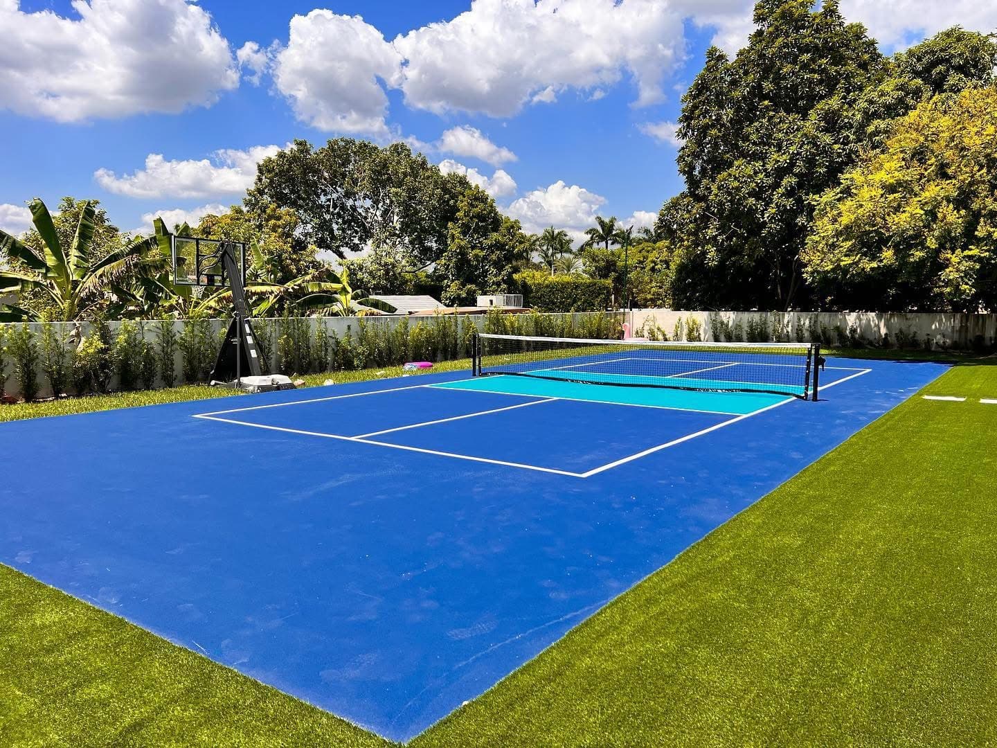 Backyard court — finished surface