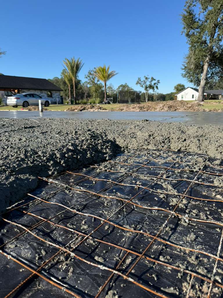 Commercial pickleball court construction or completed facility