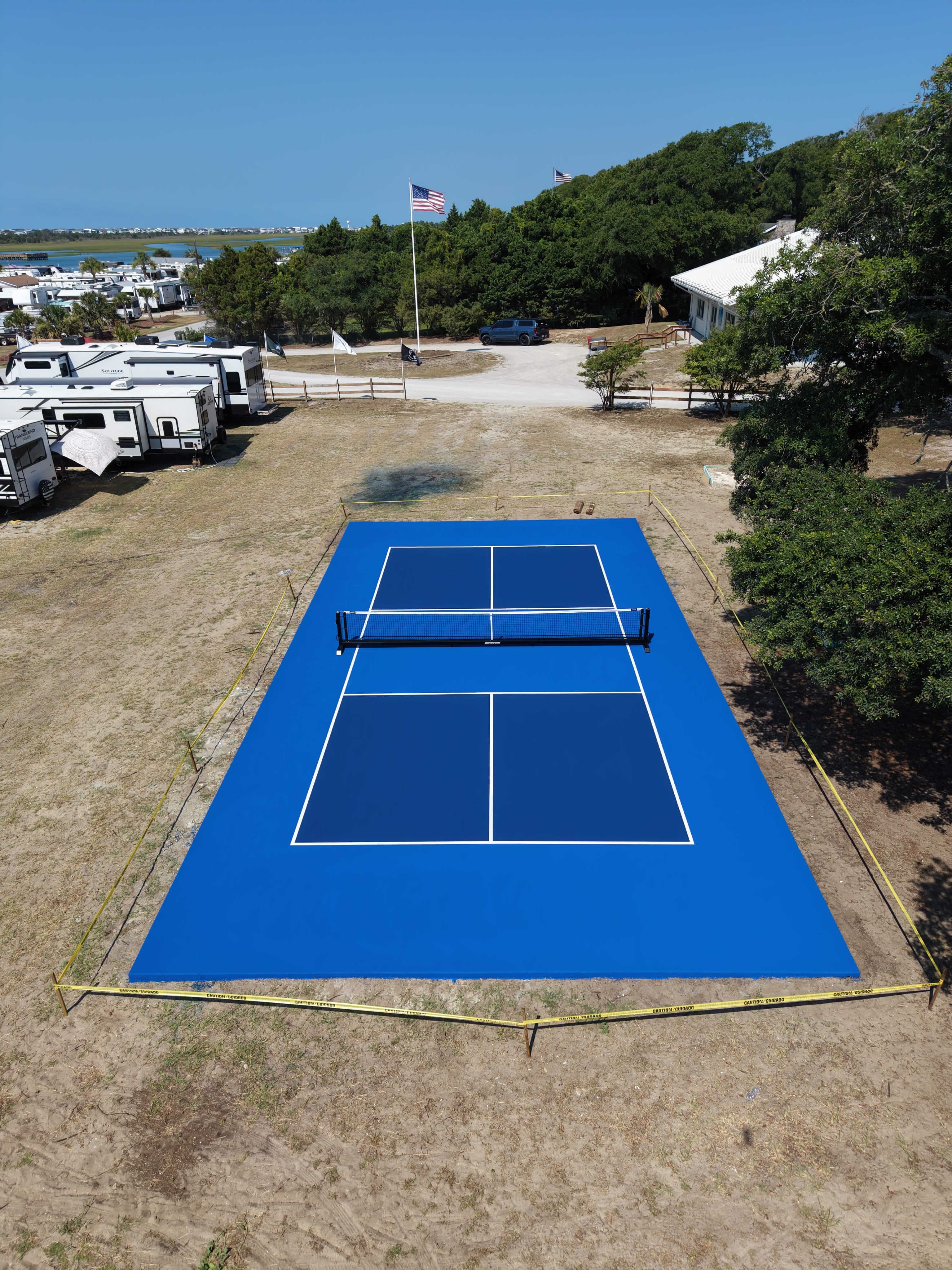 Pickleball court built for a mobile home park community in Rogers, Arkansas.